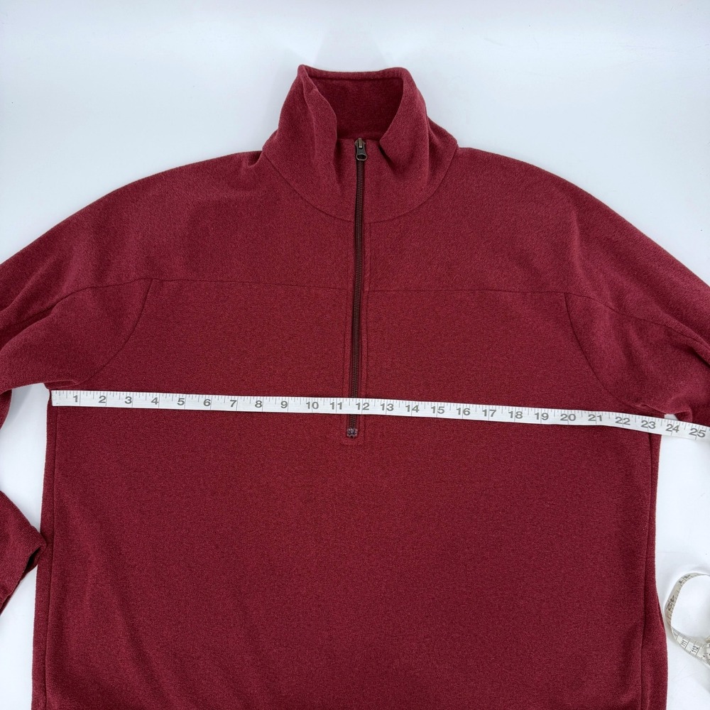 66 North Iceland Burgundy Half Zip Pullover Fleece Sz L Boxy Warm - Picture 6 of 7